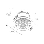 NORMALIT-Downlight Elit LED COB 17,4W 2650lm 3000K