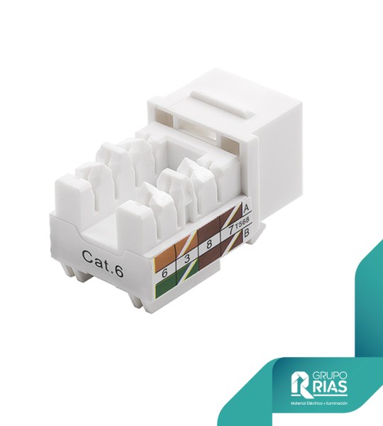 Conector Keystone - Cat. 6/6A 90º UTP