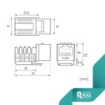 Conector Keystone - Cat. 6/6A 90º UTP