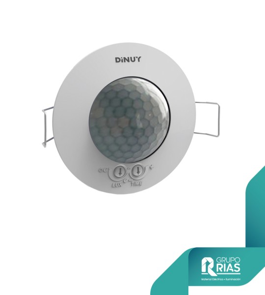 Detector de movimiento empotrable en techo 360º