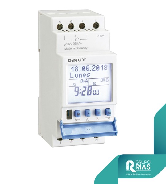 Interruptor horario digital modular anual 1 canal
