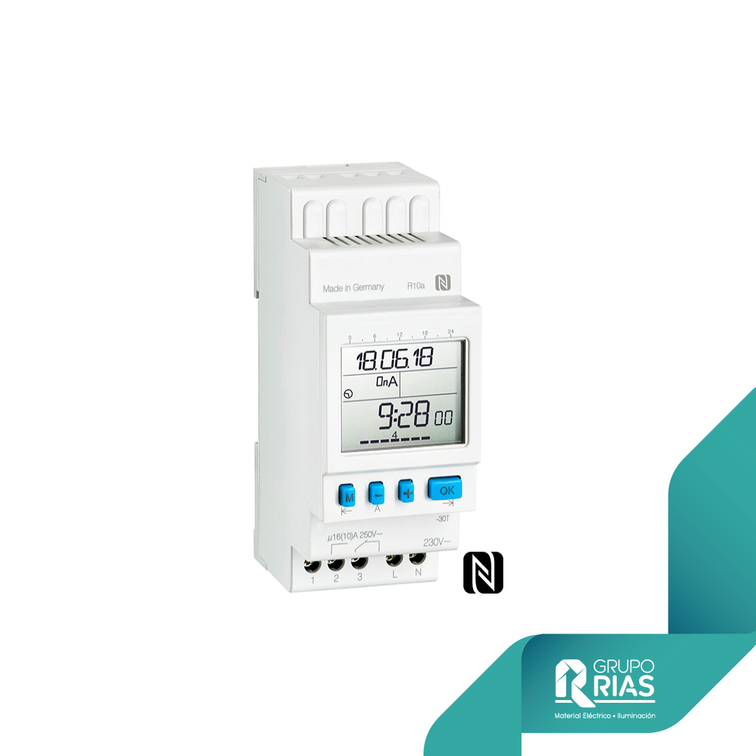Interruptor horario digital modular semanal Programable por NFC