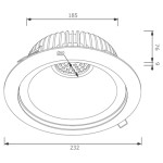 CONALUX-Downlight 5030 LED 25W 3000