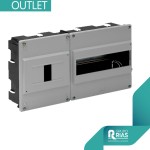 Caja de distribución de empotrar para 8 elementos + 4 precintables
