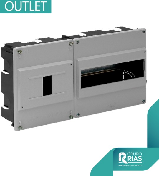 Caja de distribución de empotrar para 8 elementos + 4 precintables