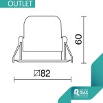 Empotrable techo Nix Square 2